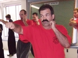 Sensei Dave Robitaille teaching boxing combinations