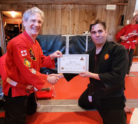 Sylvain promotion to shodan